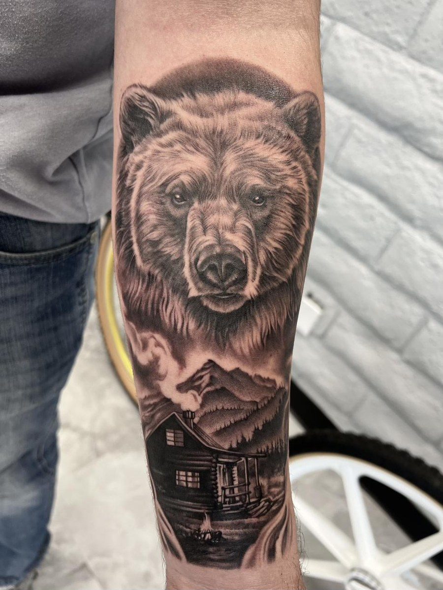 Black and grey tattoo