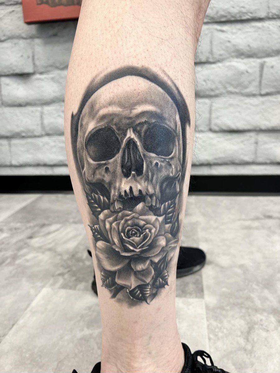 Black and grey tattoo