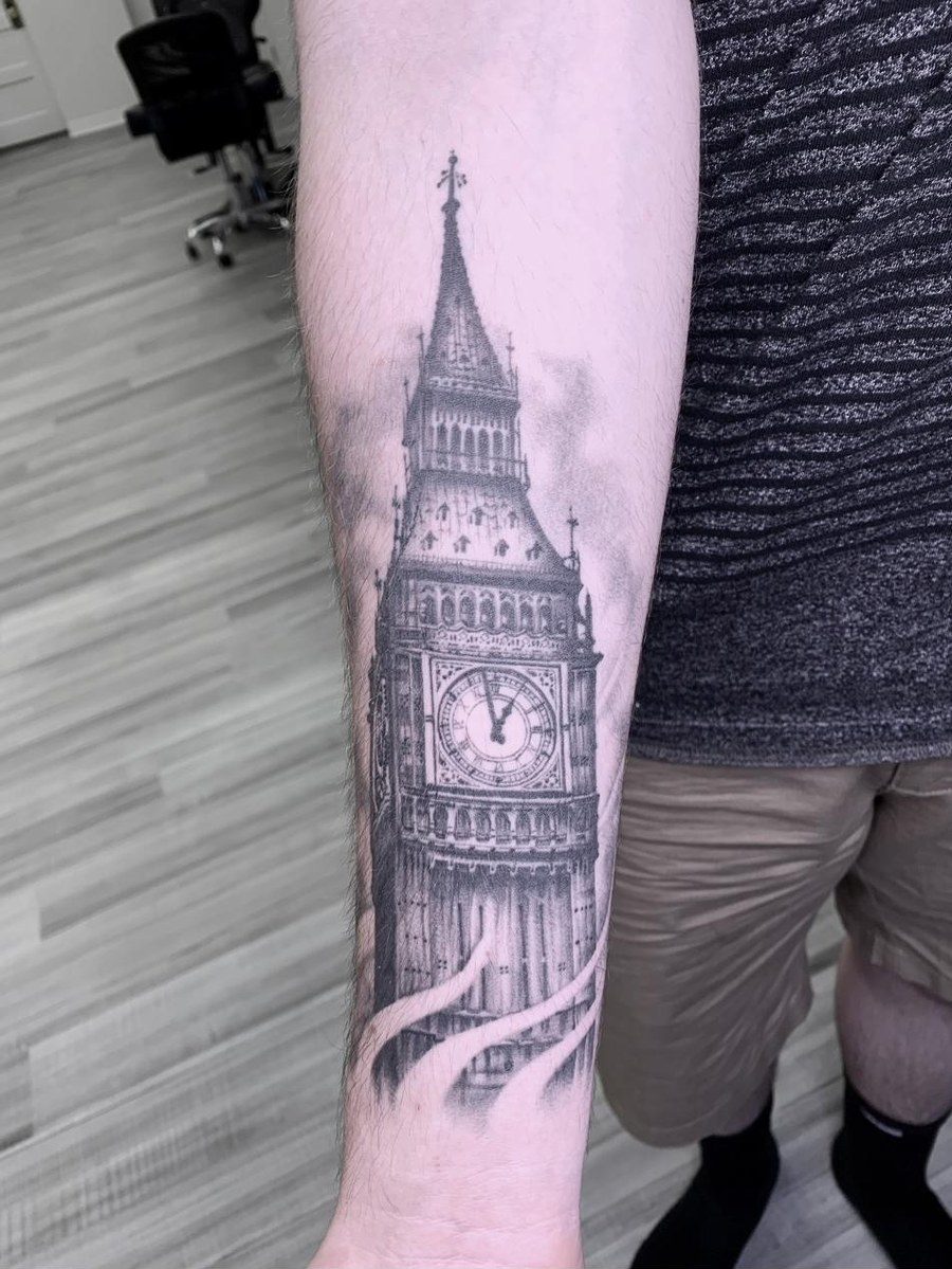 Black and grey tattoo
