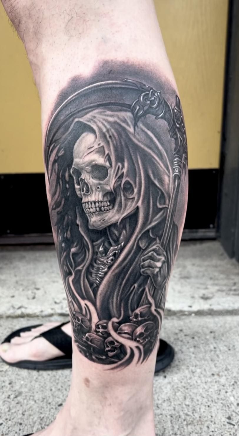 Black and grey tattoo