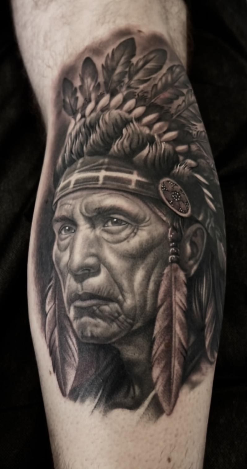 Black and grey tattoo
